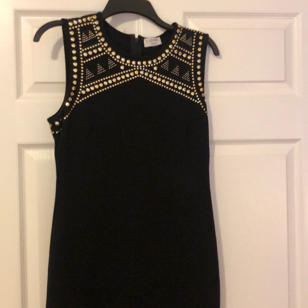 Black with gold studs